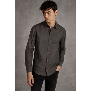 ALLSAINTS Gray 100% Cotton Contell LS Button Up Shirt Top    Mens Size Small